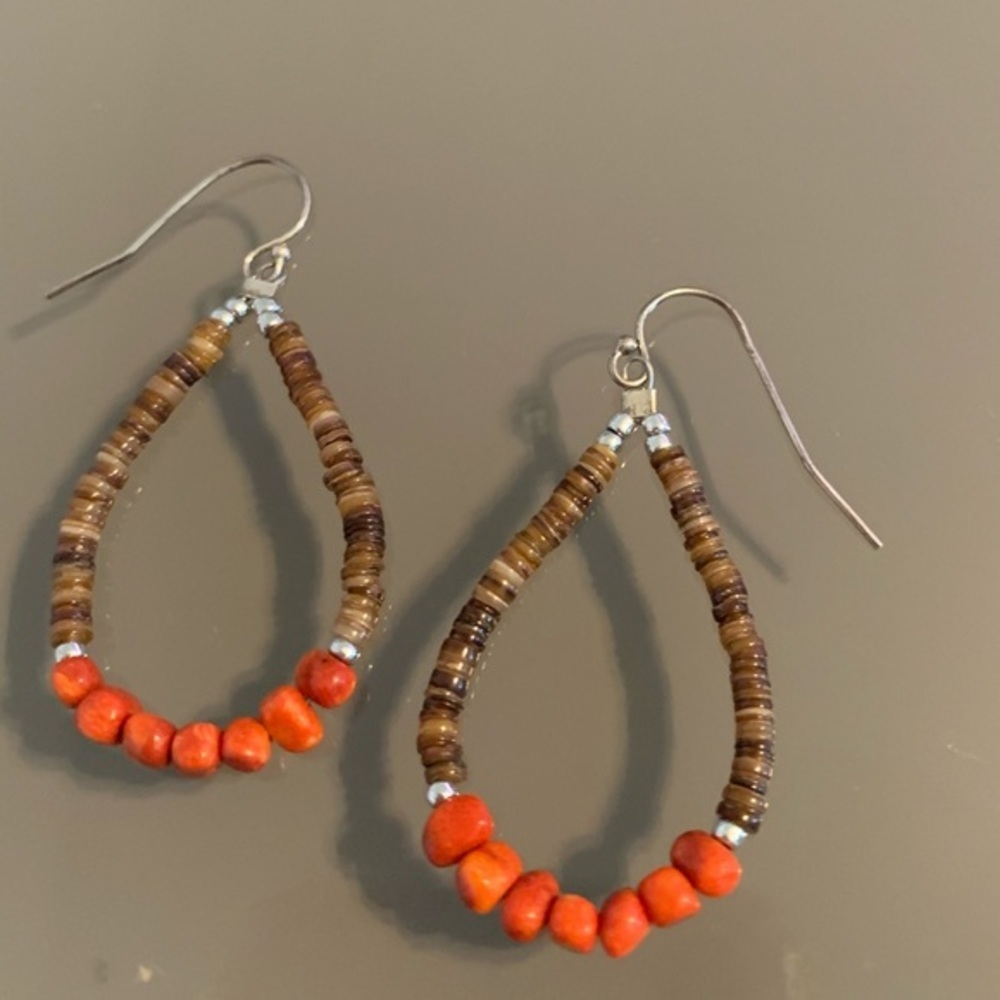 Drop Hoop earrings - Picture 4 of 4